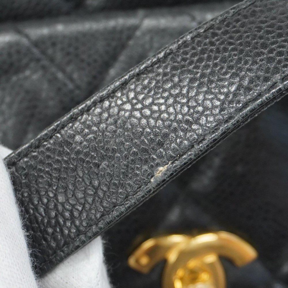 CHANEL Black Caviar Leather Tote Bag - Picture 10 of 15